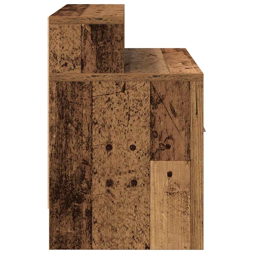 vidaXL Bedside Cabinets with Drawer 2 pcs Old Wood 51x31x47 cm