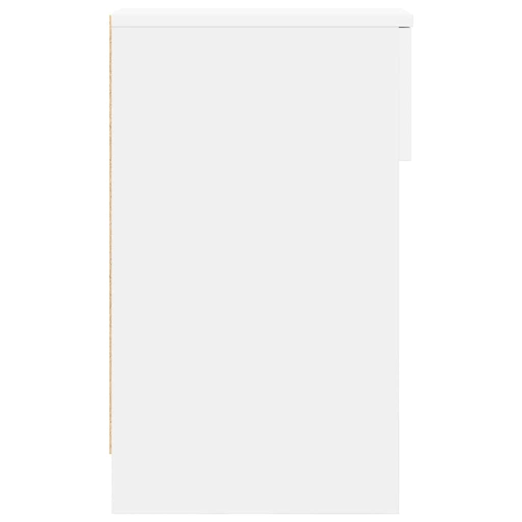 vidaXL Bedside Cabinets with Drawer 2 pcs White 20x36x60 cm