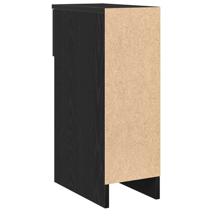 vidaXL Bedside Cabinets with Drawer 2 pcs Black Oak 20x36x60 cm
