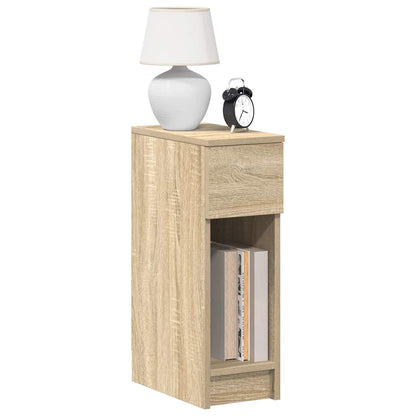 vidaXL Bedside Cabinet with Drawer Sonoma Oak 20x36x60 cm