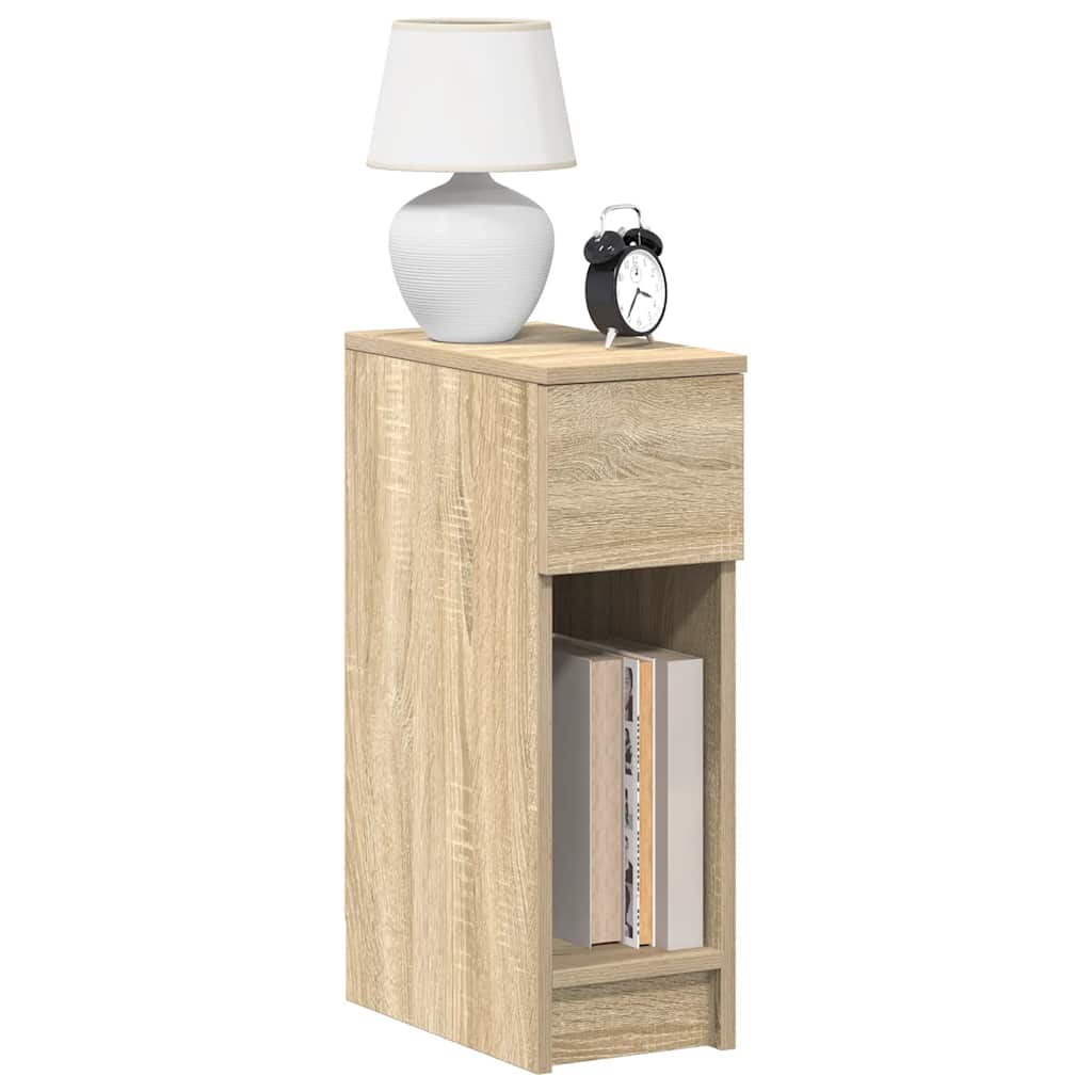 vidaXL Bedside Cabinets with Drawer 2 pcs Sonoma Oak 20x36x60 cm