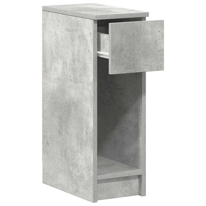 vidaXL Bedside Cabinet with Drawer Concrete Grey 20x36x60 cm