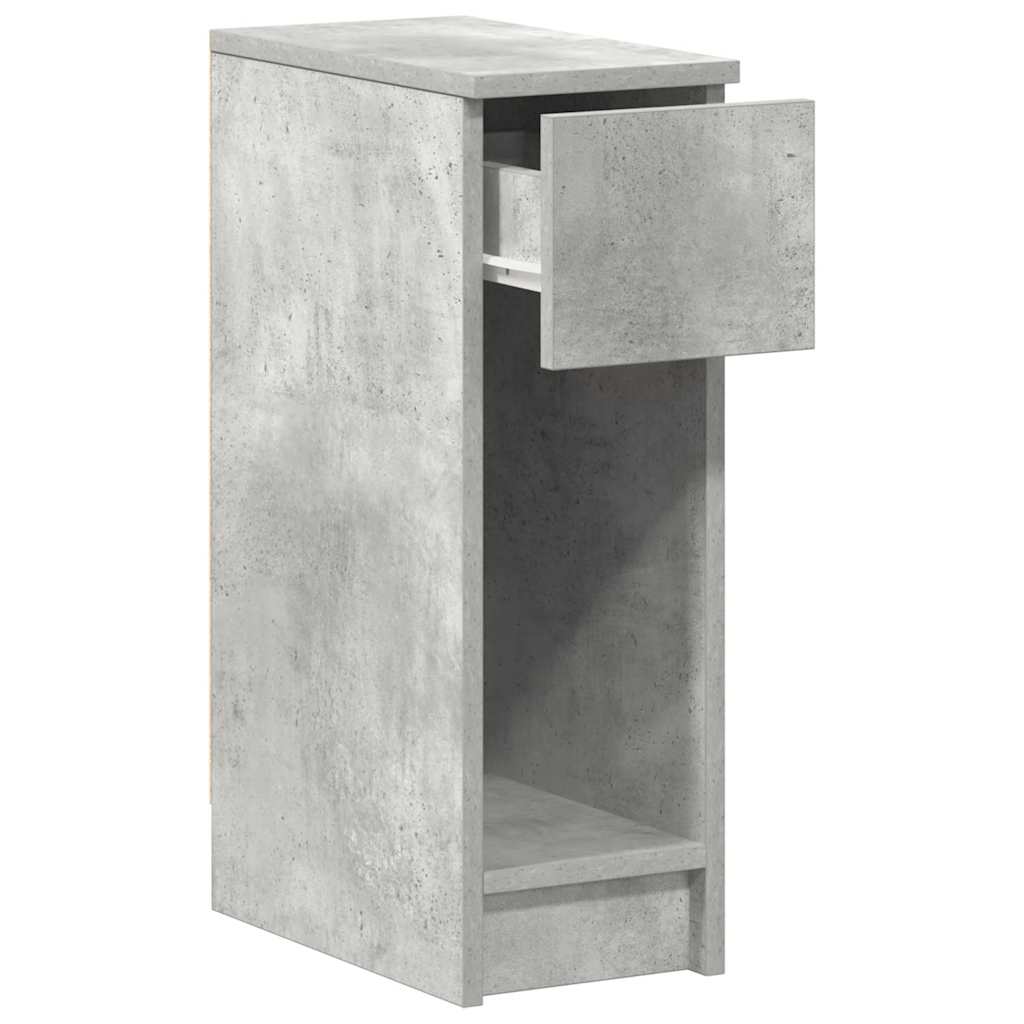 vidaXL Bedside Cabinets with Drawer 2 pcs Concrete Grey 20x36x60 cm