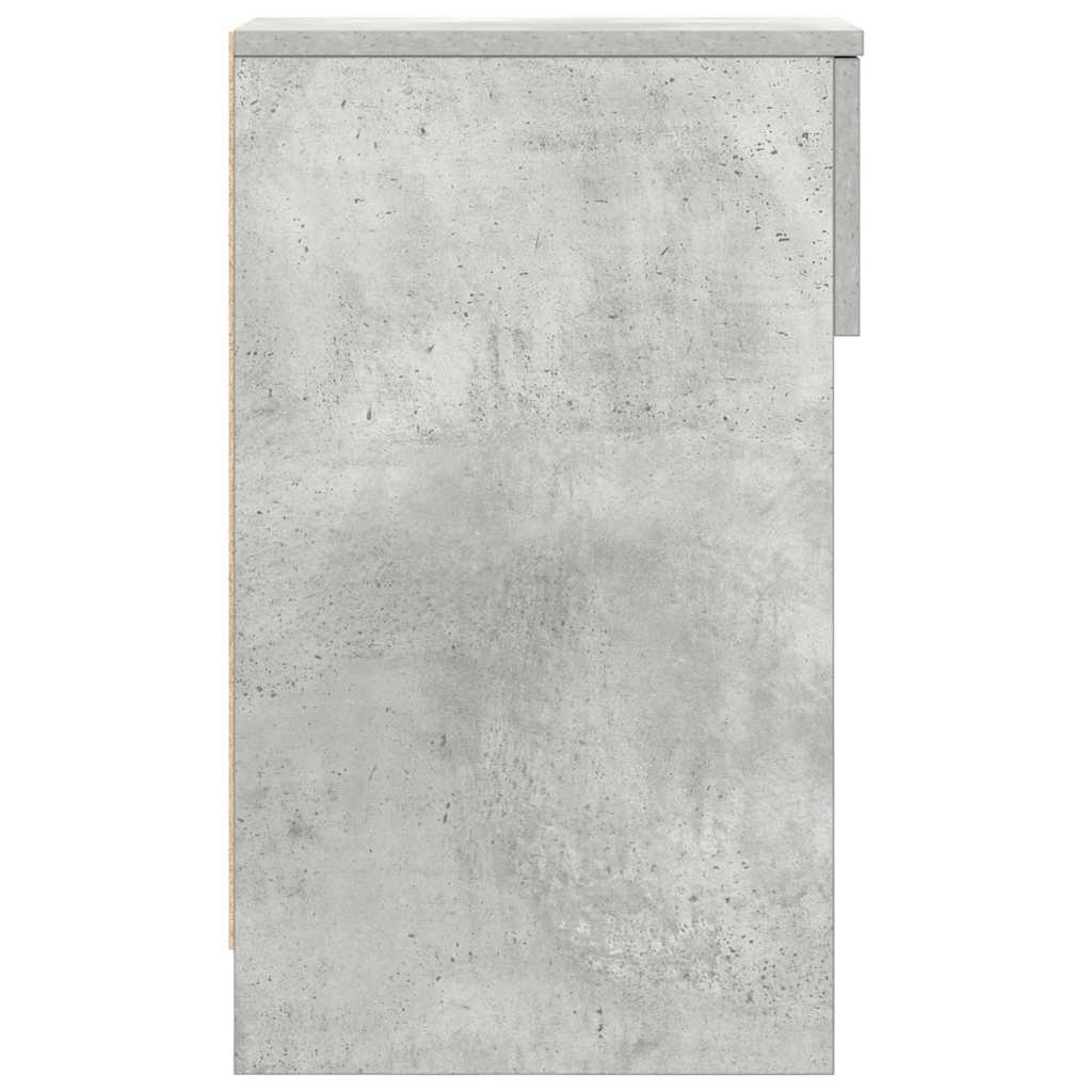 vidaXL Bedside Cabinets with Drawer 2 pcs Concrete Grey 20x36x60 cm