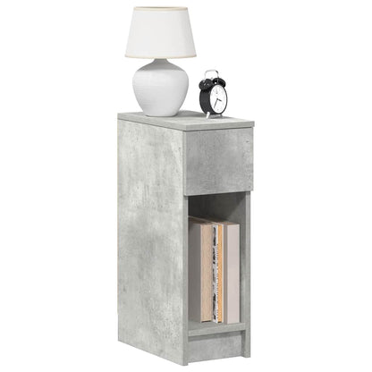 vidaXL Bedside Cabinets with Drawer 2 pcs Concrete Grey 20x36x60 cm