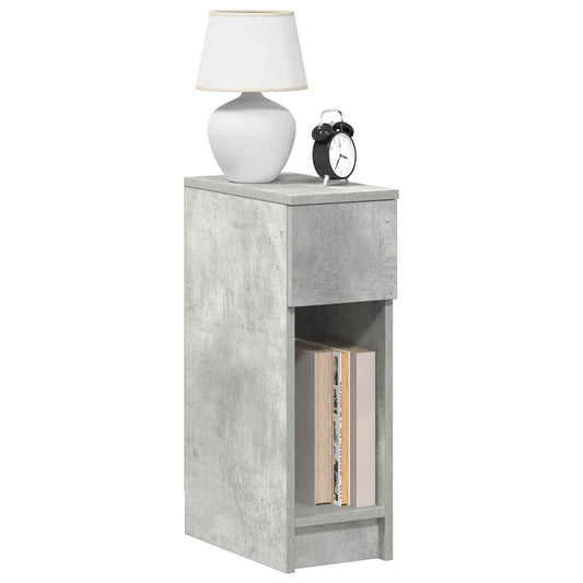 vidaXL Bedside Cabinets with Drawer 2 pcs Concrete Grey 20x36x60 cm