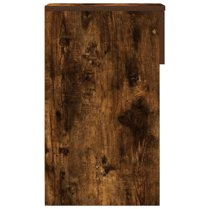 vidaXL Bedside Cabinets with Drawer 2 pcs Smoked Oak 20x36x60 cm