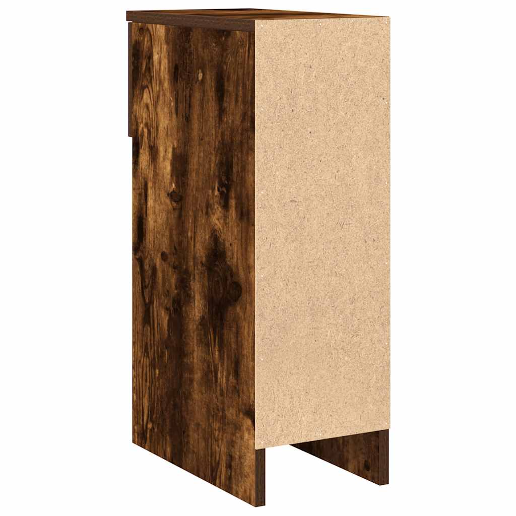 vidaXL Bedside Cabinets with Drawer 2 pcs Smoked Oak 20x36x60 cm