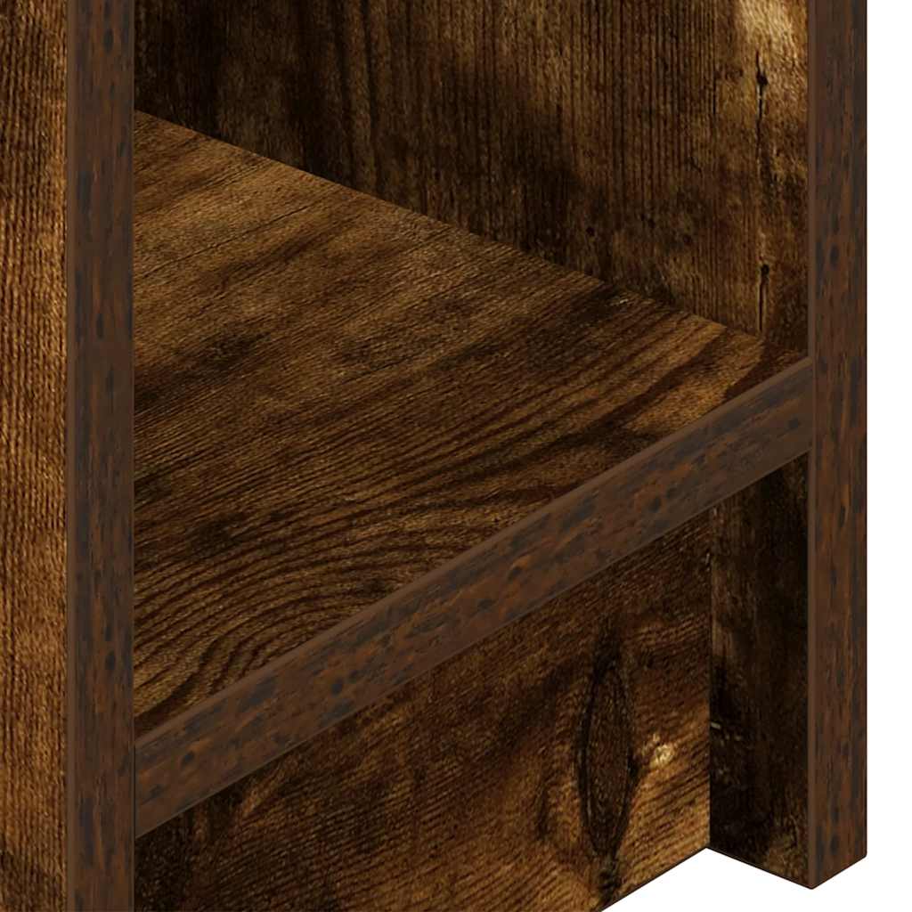vidaXL Bedside Cabinets with Drawer 2 pcs Smoked Oak 20x36x60 cm