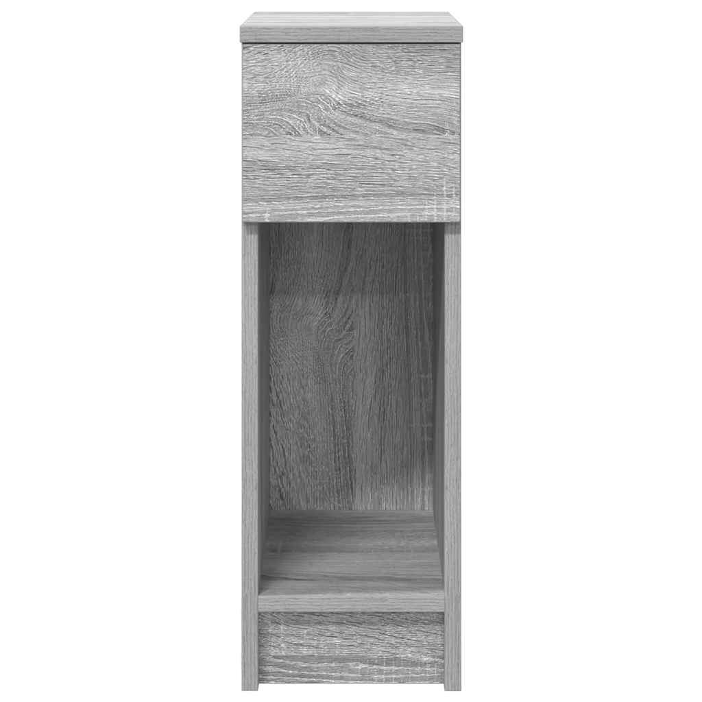 vidaXL Bedside Cabinet with Drawer Grey Sonoma 20x36x60 cm