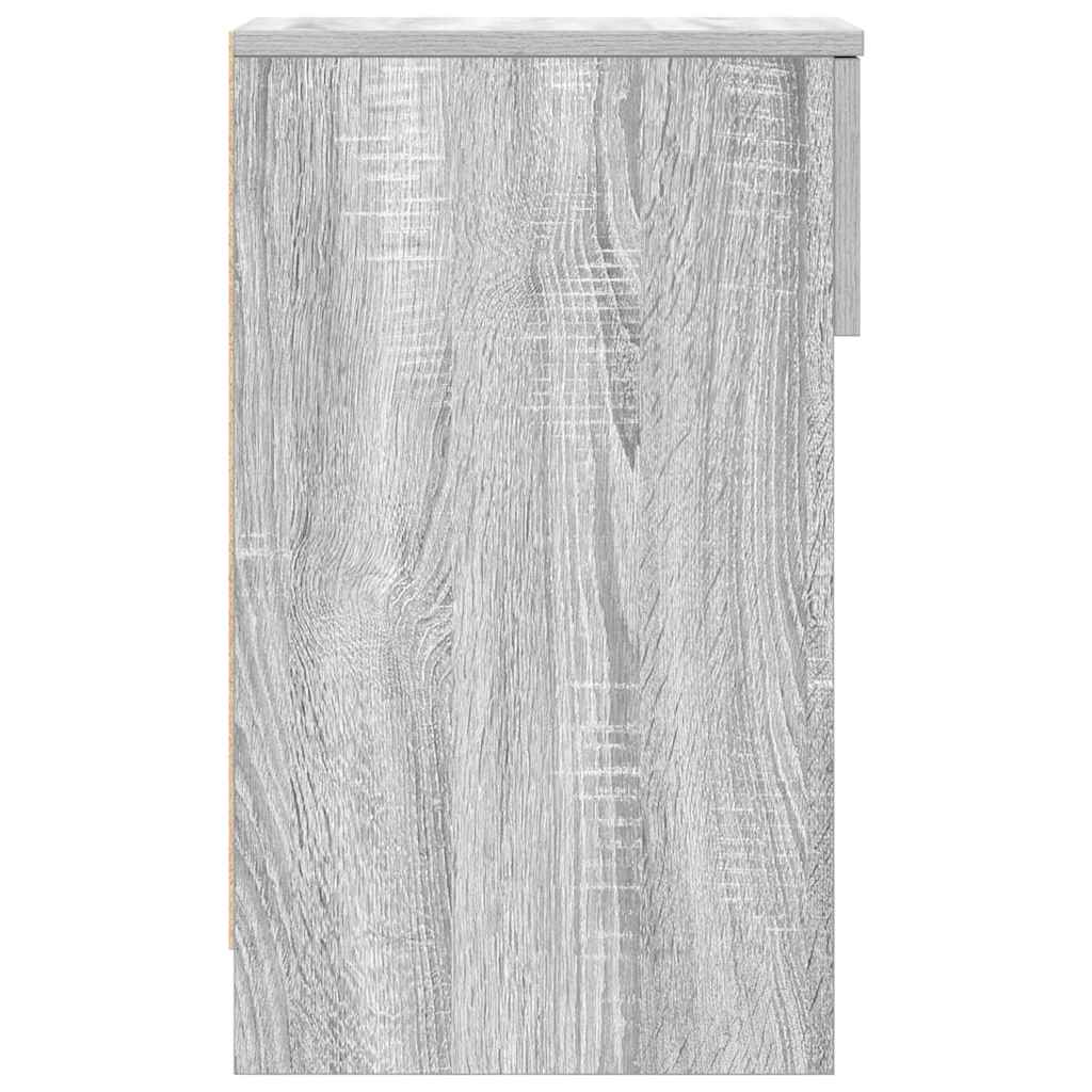 vidaXL Bedside Cabinet with Drawer Grey Sonoma 20x36x60 cm