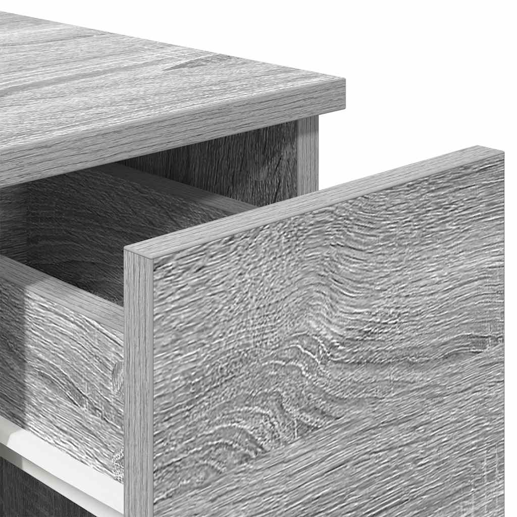 vidaXL Bedside Cabinet with Drawer Grey Sonoma 20x36x60 cm