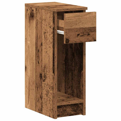 vidaXL Bedside Cabinet with Drawer Old Wood 20x36x60 cm