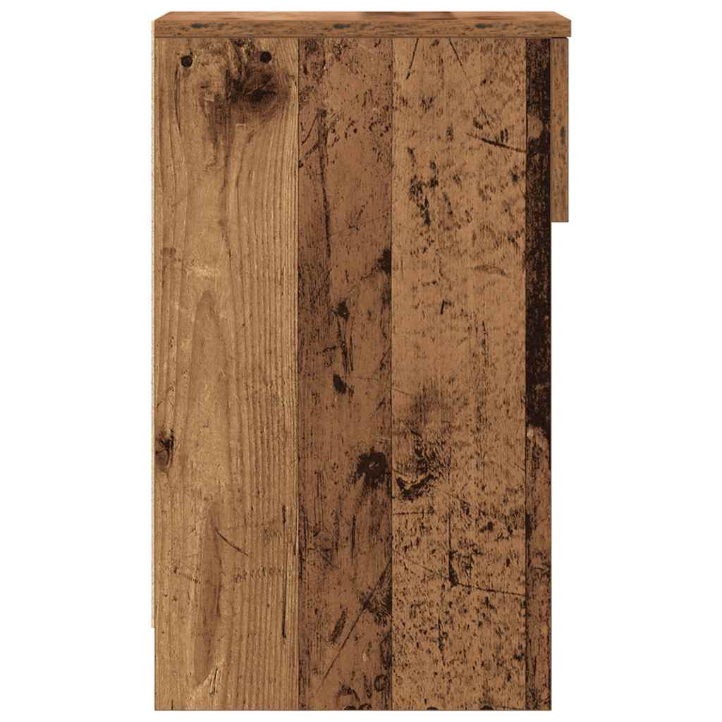 vidaXL Bedside Cabinet with Drawer Old Wood 20x36x60 cm