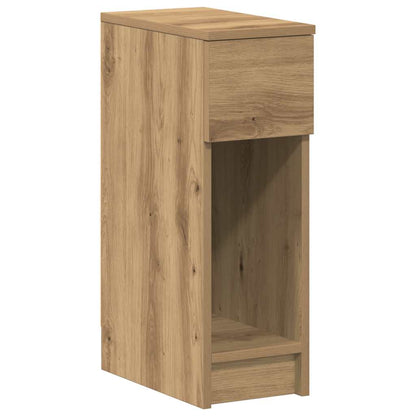 vidaXL Bedside Cabinet with Drawer Artisan Oak 20x36x60 cm