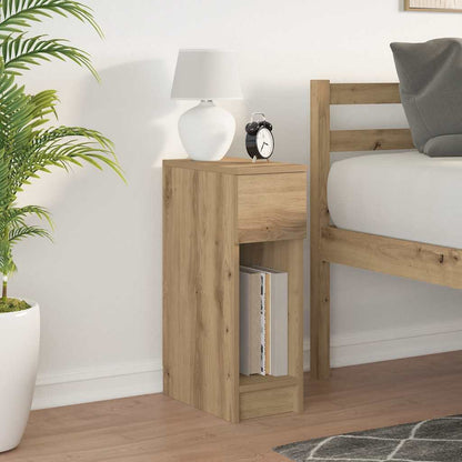 vidaXL Bedside Cabinet with Drawer Artisan Oak 20x36x60 cm