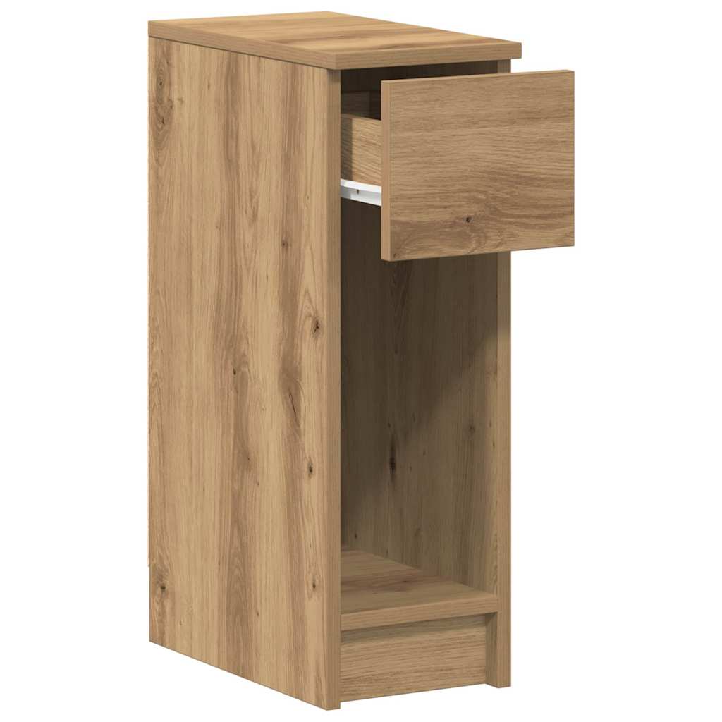 vidaXL Bedside Cabinet with Drawer Artisan Oak 20x36x60 cm