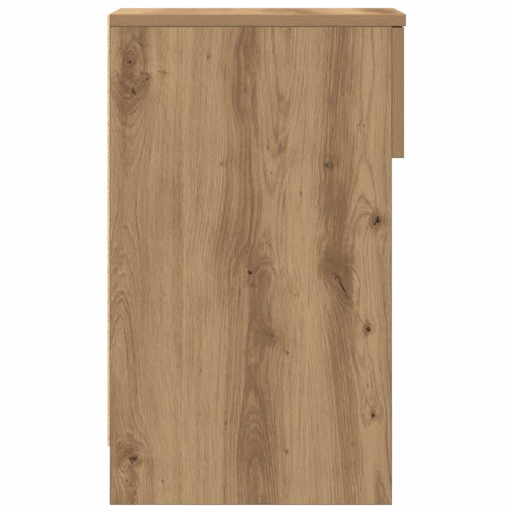 vidaXL Bedside Cabinet with Drawer Artisan Oak 20x36x60 cm