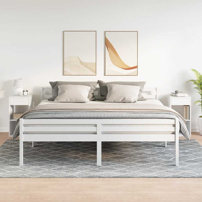 vidaXL Bedside Cabinets with Drawer 2 pcs White 35x34x66.5 cm