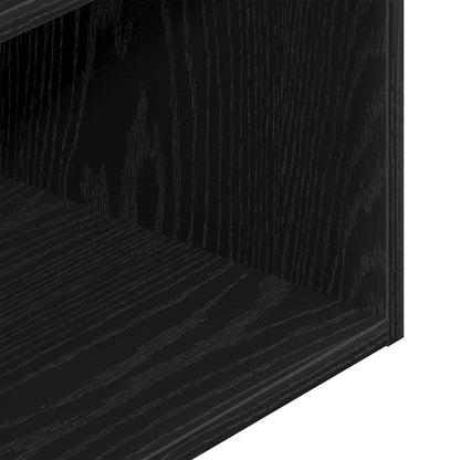 vidaXL Bedside Cabinet with Drawer Black Oak 35x34x66.5 cm