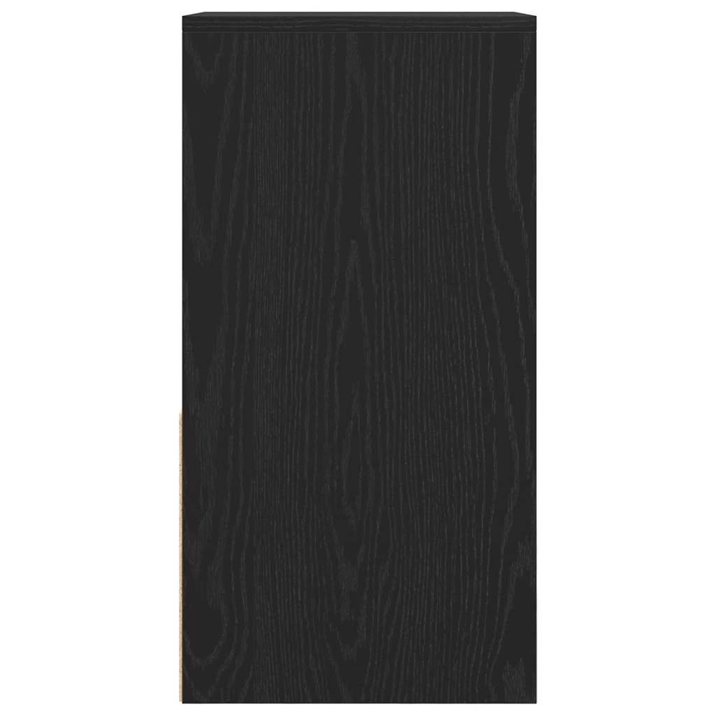 vidaXL Bedside Cabinets with Drawer 2 pcs Black Oak 35x34x66.5 cm