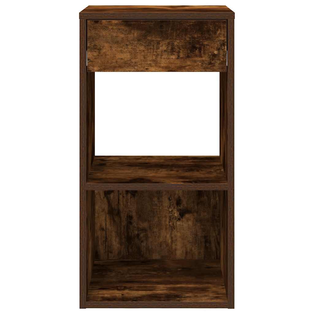 vidaXL Bedside Cabinets with Drawer 2 pcs Smoked Oak 35x34x66.5 cm