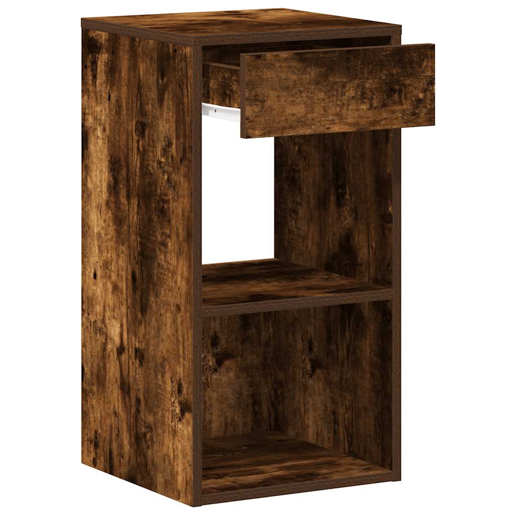 vidaXL Bedside Cabinets with Drawer 2 pcs Smoked Oak 35x34x66.5 cm