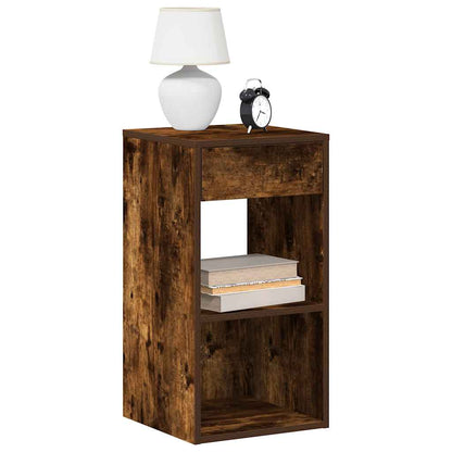 vidaXL Bedside Cabinets with Drawer 2 pcs Smoked Oak 35x34x66.5 cm
