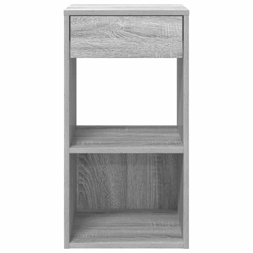 vidaXL Bedside Cabinets with Drawer 2 pcs Grey Sonoma 35x34x66.5 cm
