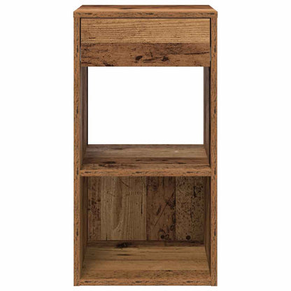 vidaXL Bedside Cabinets with Drawer 2 pcs Old Wood 35x34x66.5 cm