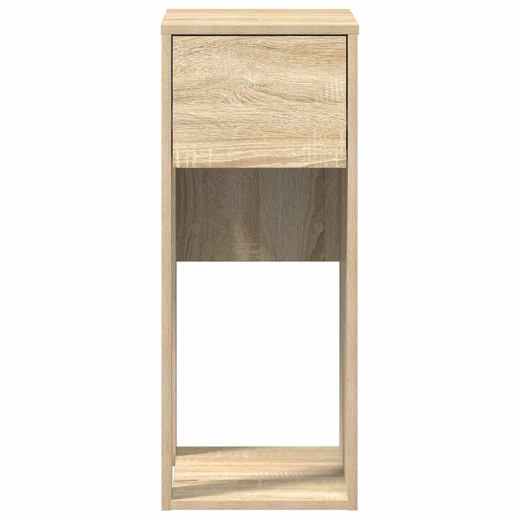 vidaXL Computer Tower Stand with Drawer Sonoma Oak 30x44x74 cm