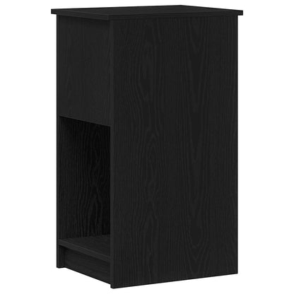 vidaXL Computer Tower Stand with Drawer Black 35x45x77 cm