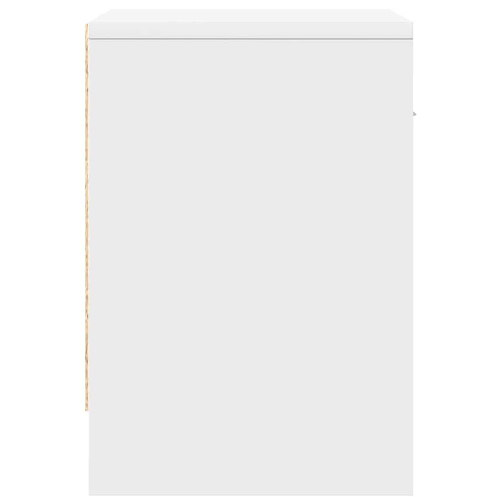 vidaXL Bedside Cabinet with Drawer White 39x28x41 cm