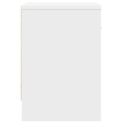 vidaXL Bedside Cabinet with Drawer White 39x28x41 cm