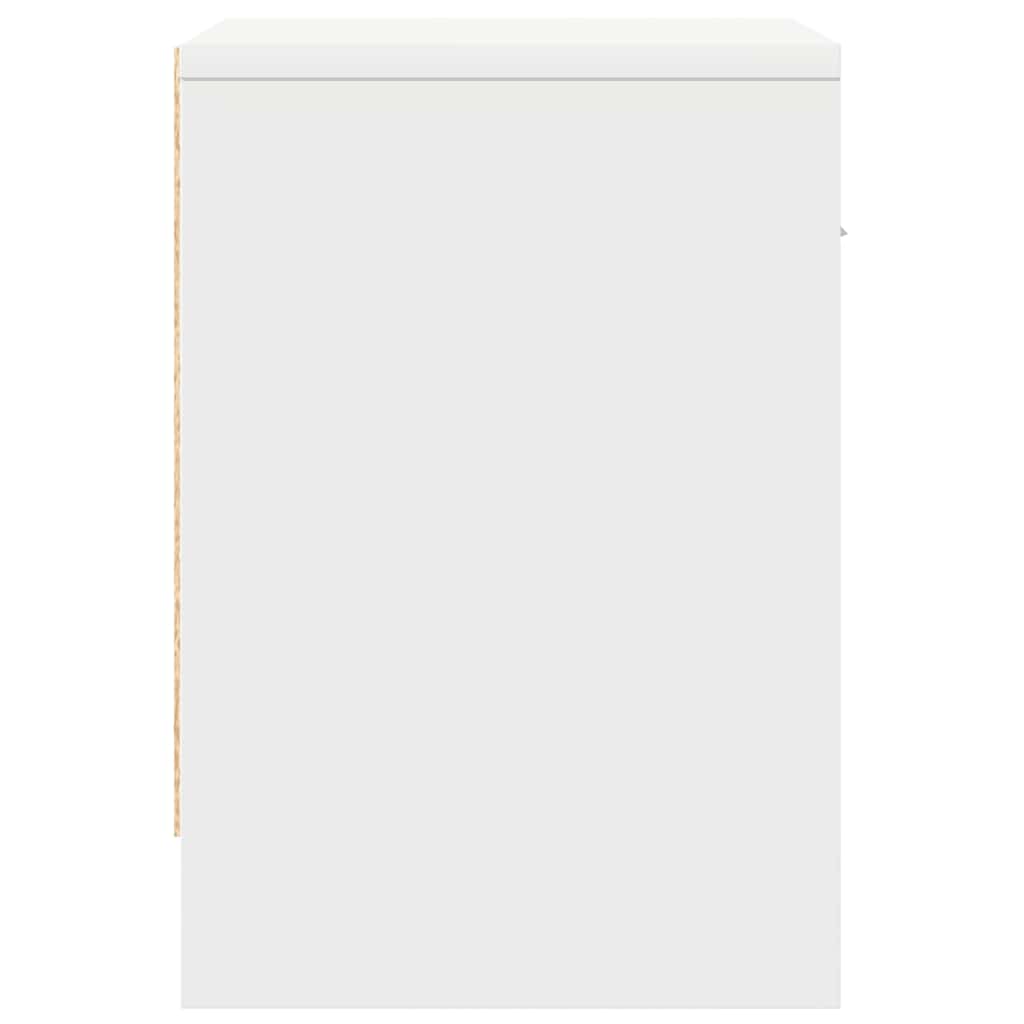 vidaXL Bedside Cabinets 2 pcs with Drawer White 39x28x41 cm