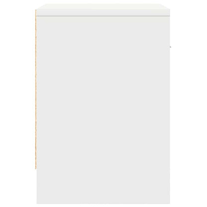 vidaXL Bedside Cabinets 2 pcs with Drawer White 39x28x41 cm