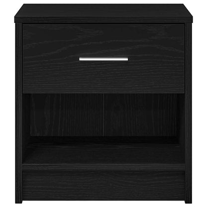vidaXL Bedside Cabinet with Drawer Black 39x28x41 cm