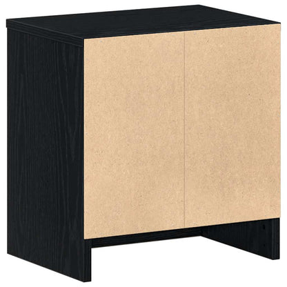 vidaXL Bedside Cabinets 2 pcs with Drawer Black 39x28x41 cm