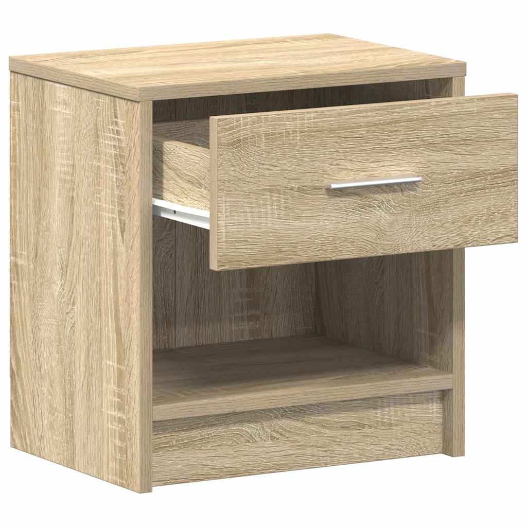vidaXL Bedside Cabinet with Drawer Sonoma Oak 39x28x41 cm
