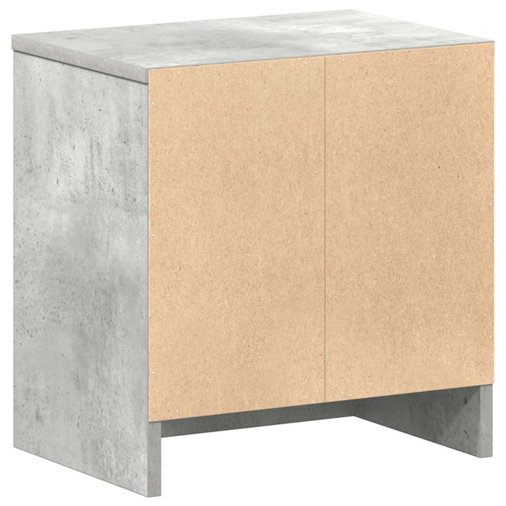 vidaXL Bedside Cabinet with Drawer Concrete Grey 39x28x41 cm