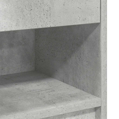 vidaXL Bedside Cabinet with Drawer Concrete Grey 39x28x41 cm