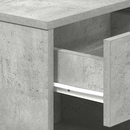 vidaXL Bedside Cabinets 2 pcs with Drawer Concrete Grey 39x28x41 cm