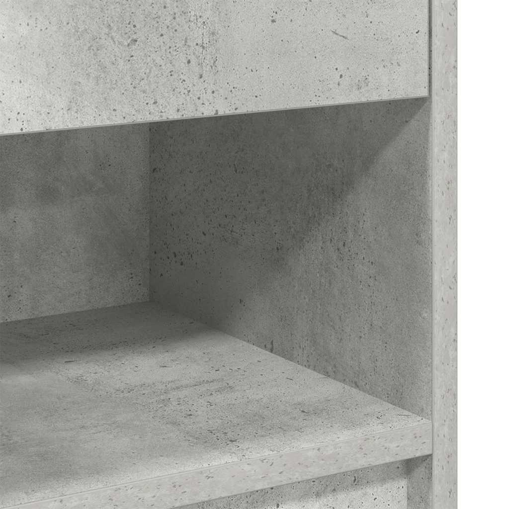 vidaXL Bedside Cabinets 2 pcs with Drawer Concrete Grey 39x28x41 cm