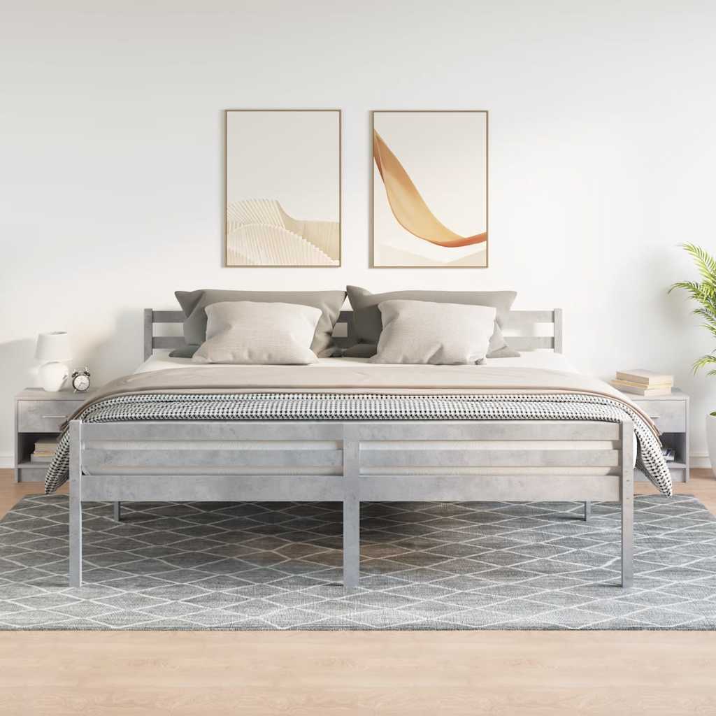 vidaXL Bedside Cabinets 2 pcs with Drawer Concrete Grey 39x28x41 cm