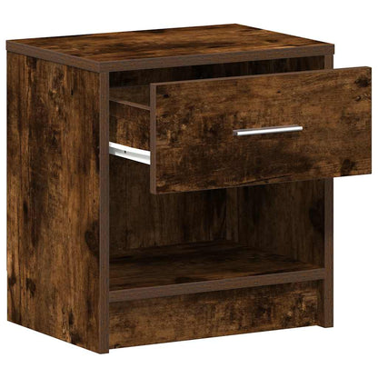 vidaXL Bedside Cabinets 2 pcs with Drawer Smoked Oak 39x28x41 cm