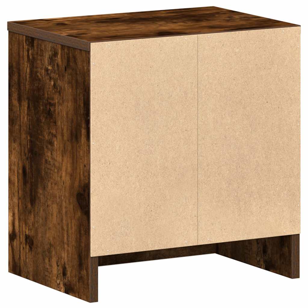 vidaXL Bedside Cabinets 2 pcs with Drawer Smoked Oak 39x28x41 cm