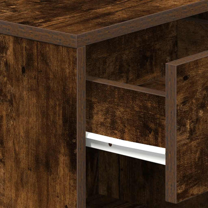vidaXL Bedside Cabinets 2 pcs with Drawer Smoked Oak 39x28x41 cm