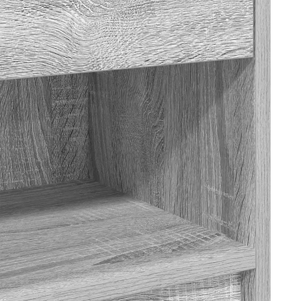 vidaXL Bedside Cabinet with Drawer Grey Sonoma 39x28x41 cm