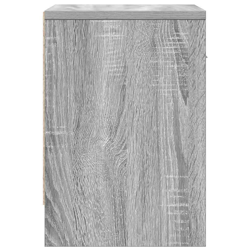 vidaXL Bedside Cabinets 2 pcs with Drawer Grey Sonoma 39x28x41 cm