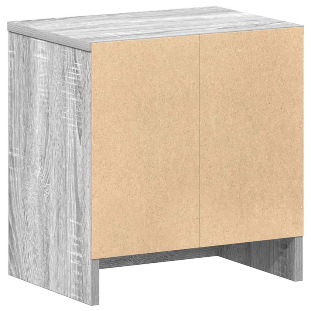 vidaXL Bedside Cabinets 2 pcs with Drawer Grey Sonoma 39x28x41 cm